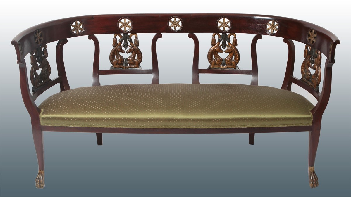 Canapé Génois Italien De Style Empire Du Début Des Années 1800
