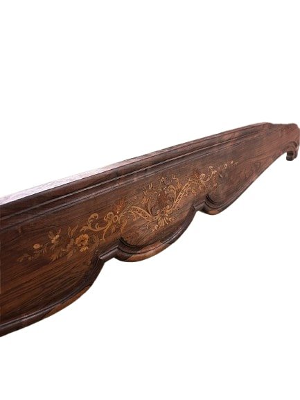 Lit Français Du XIXe Siècle – Style Louis XV En Bois De Palissandre Marqueté-photo-2