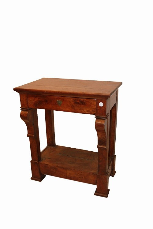 Petite Console De Style Empire Français De La Seconde Moitié Du XIXe Siècle En Acajou