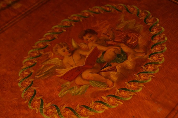 Petite Table De Style Sheraton Anglais Du XIXe Siècle Avec Rabats Et Peintures-photo-2