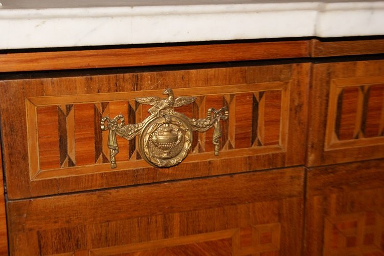 Commode Française Des Années 1700, Style Transition Richement Finie-photo-2