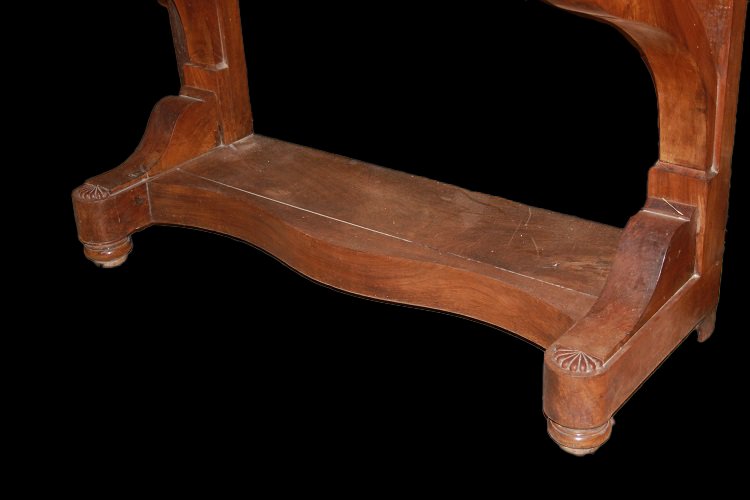 French Console From The Second Half Of The 19th Century, Louis Philippe Style, Made Of Figured -photo-1