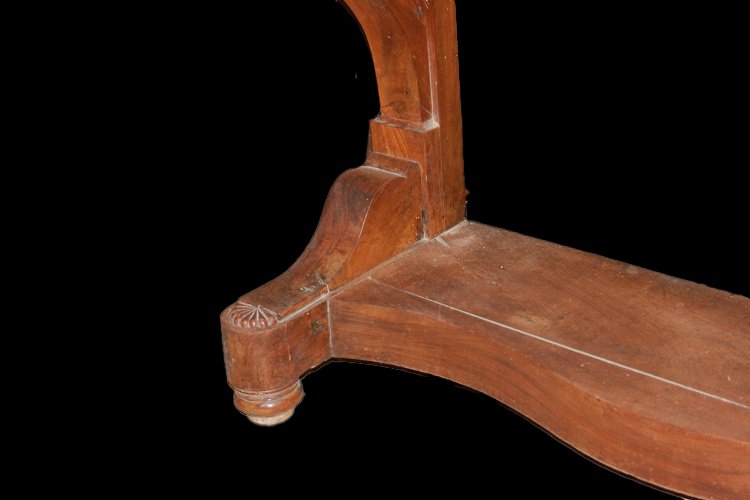 French Console From The Second Half Of The 19th Century, Louis Philippe Style, Made Of Figured -photo-2