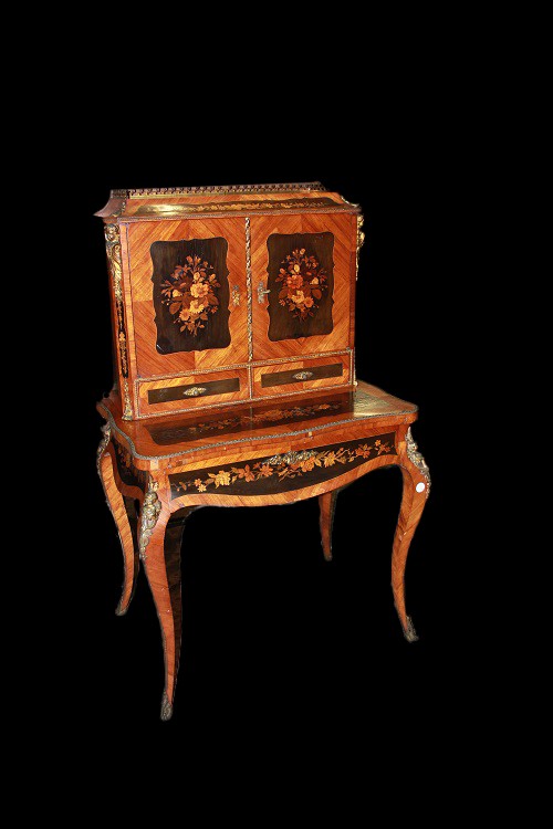 French Credenza Cabinet From The First Half Of The 1800s, Louis XV Style, Crafted In Rosewood 