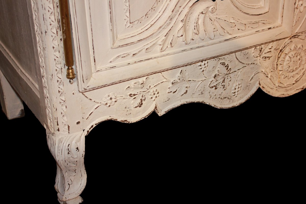 Armoire Française Normande à 2 Portes Avec Motifs De Sculpture En Noyer-photo-3