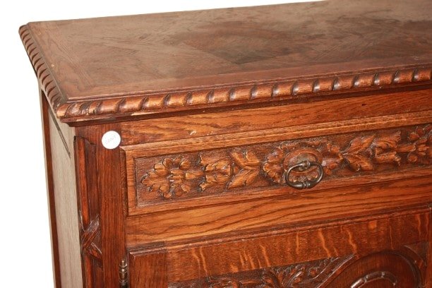 Enfilade provençale française à 3 portes – XIXe siècle, en chêne sculpté-photo-2