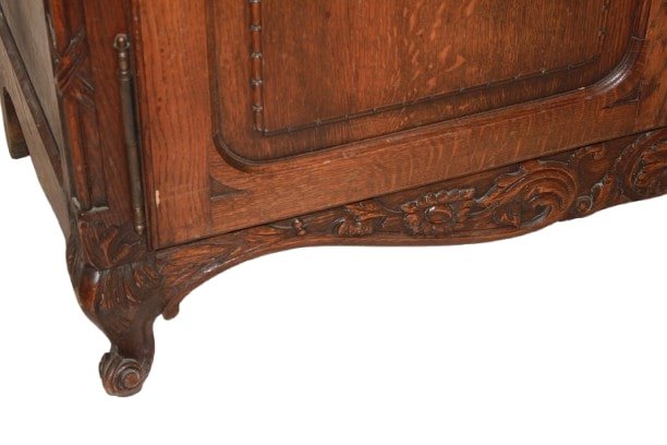 Enfilade provençale française à 3 portes – XIXe siècle, en chêne sculpté-photo-4