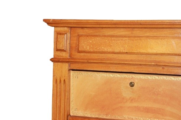 Septuor porte-documents français en bois de cerisier et cuir – Style Louis Philippe XIXe siècle-photo-2