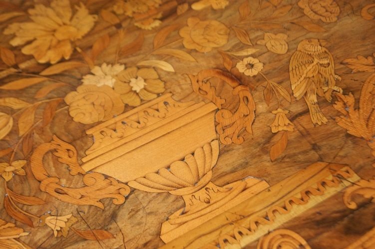 Rectangular Coffee Table, Dutch From The Late 1700s, In Walnut. It Has 1 Drawer Under The Top, -photo-3