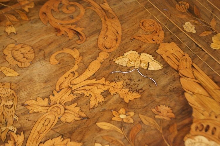 Rectangular Coffee Table, Dutch From The Late 1700s, In Walnut. It Has 1 Drawer Under The Top, -photo-4