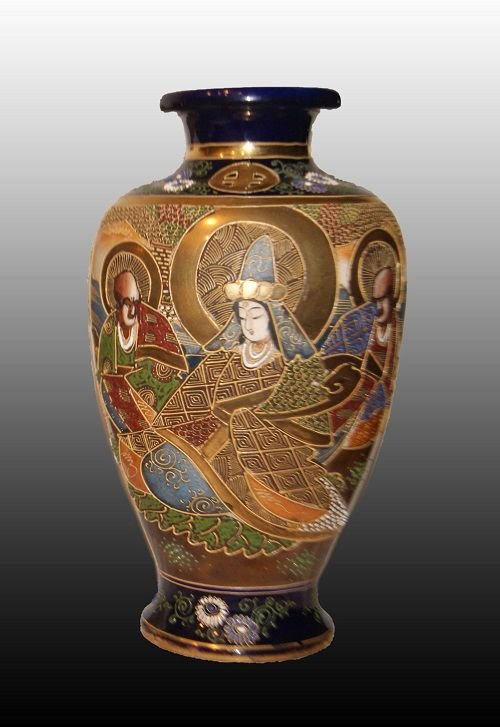 Paire De Vases Satsuma Avec Des Personnages Et Des Décors Du 19e Siècle-photo-2