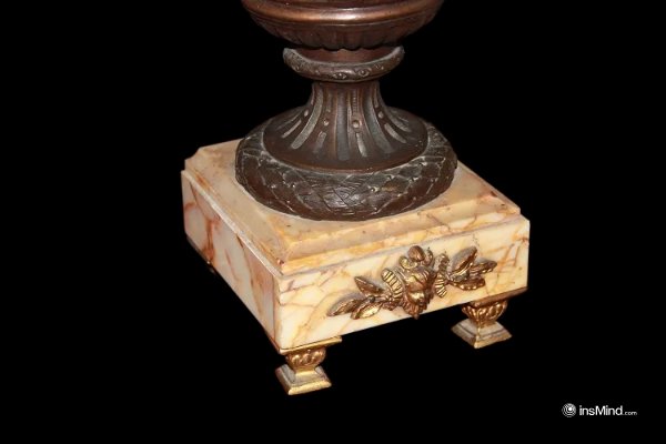 A Pair Of Large French Vases From The Second Half Of The 19th Century, In The Empire Style, Mad-photo-3