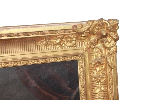 French 19th Century Oil On Canvas – Portrait Of A Lady-photo-4