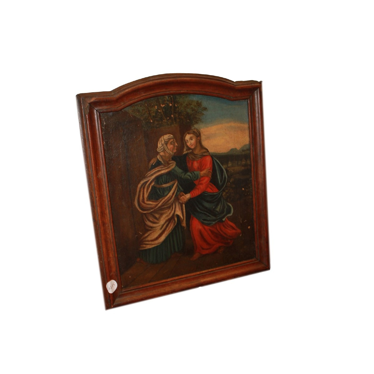 Huile sur toile française – Fin XVIIIe siècle – Vierge Marie avec Sainte Anne