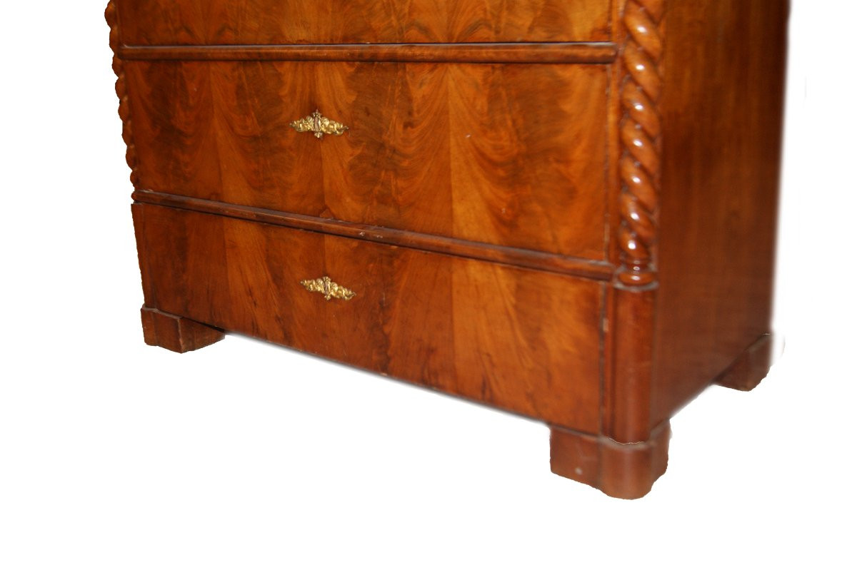 Commode De Style Biedermeier d'Europe Du Nord Datant Des Années 1800 En Bois d'Acajou -photo-4