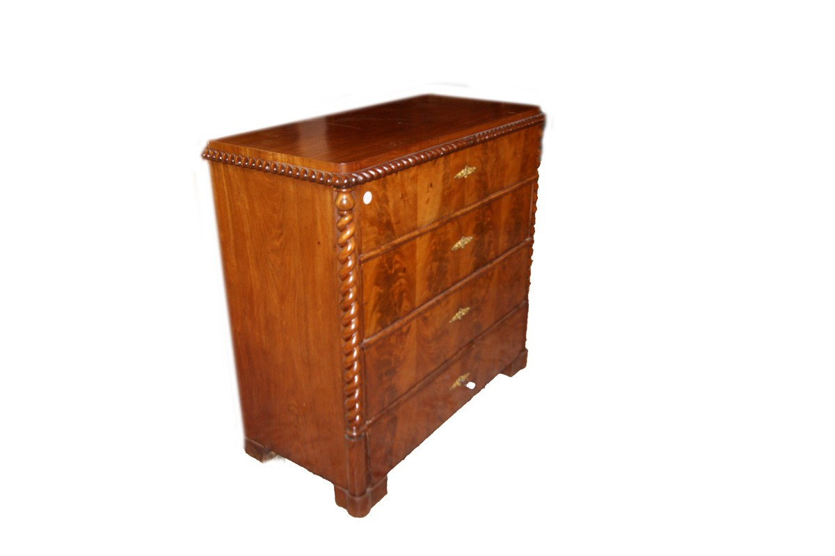 Commode De Style Biedermeier d'Europe Du Nord Datant Des Années 1800 En Bois d'Acajou -photo-1