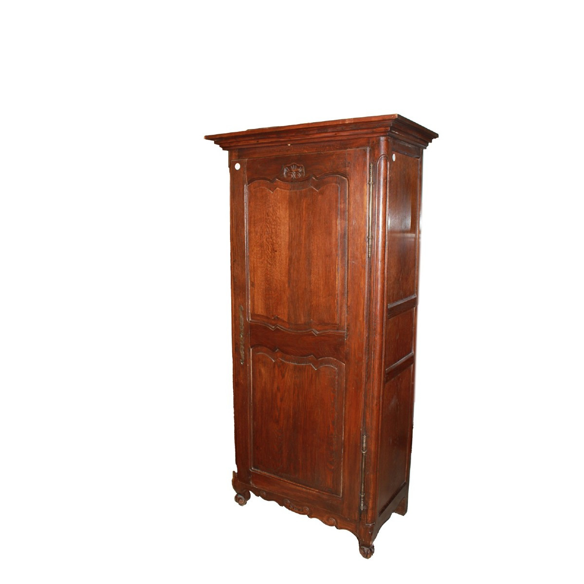 French Provençal Single Door Oak Wardrobe – Early 19th Century