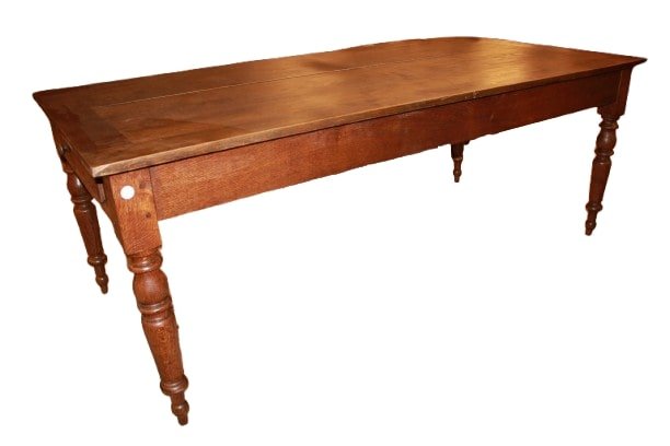 Large Rustic French Cherry Wood Table – Mid-19th Century-photo-4