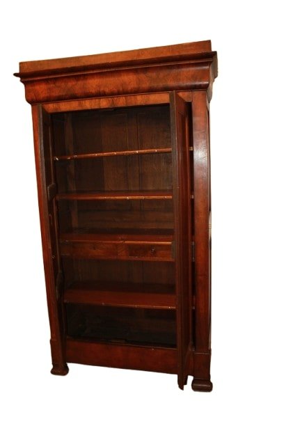 Armoire française Louis Philippe en noyer flammé – XIXe siècle-photo-4