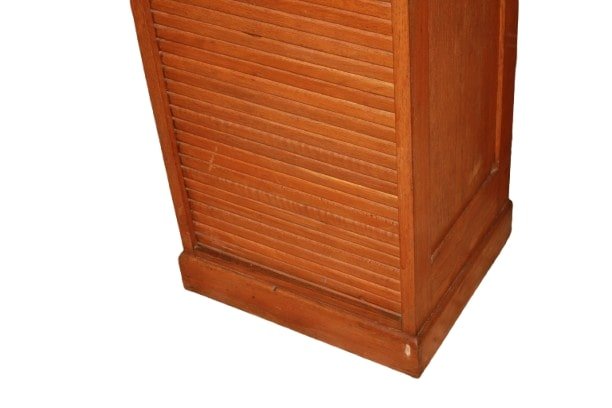 Meuble à documents français à rideau en chêne – Début XXe siècle-photo-3