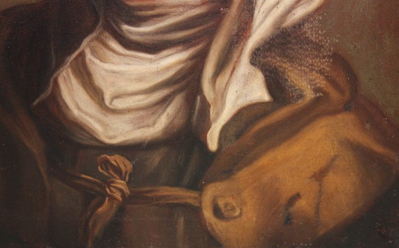 Huile sur toile italienne du XIXe siècle inspirée par Federico Barocci (1535 - 1612)-photo-4