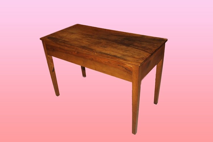 Bureau Italien De La Seconde Moitié Du XVIIIe Siècle 1700 En Bois De Noyer-photo-4
