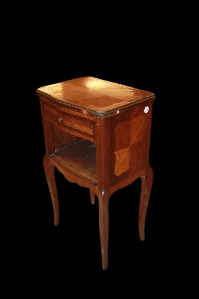 Pair Of French Masculine-feminine Bedside Tables From The Late 1800s, Transition Style-photo-3
