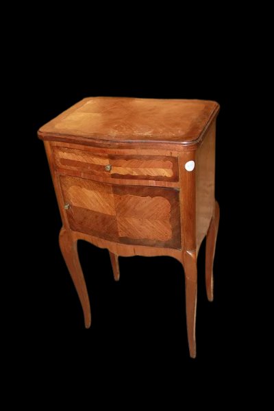 Pair Of French Masculine-feminine Bedside Tables From The Late 1800s, Transition Style-photo-2