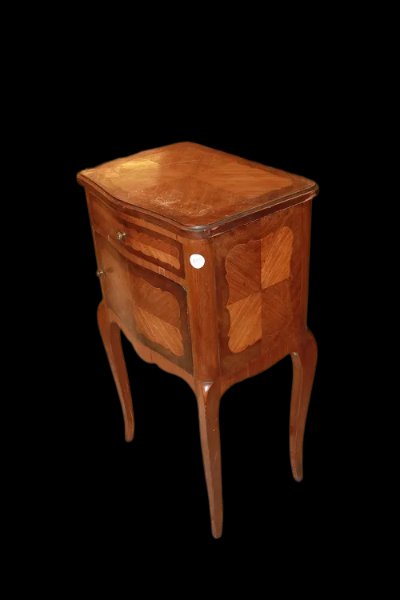 Pair Of French Masculine-feminine Bedside Tables From The Late 1800s, Transition Style-photo-3