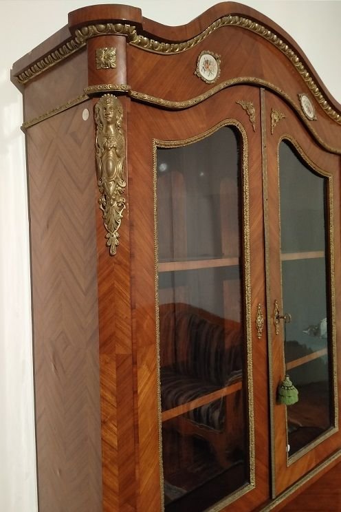 Gorgeous French Display Cabinet, Double-bodied, From The First Half Of The 19th Century-photo-3
