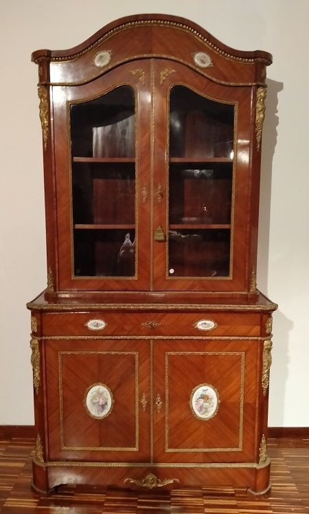 Gorgeous French Display Cabinet, Double-bodied, From The First Half Of The 19th Century