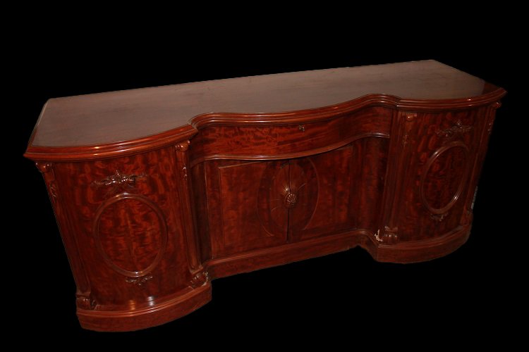 Large English Victorian-style Sideboard Credenza From The Second Half Of The 19th Century, Made-photo-1