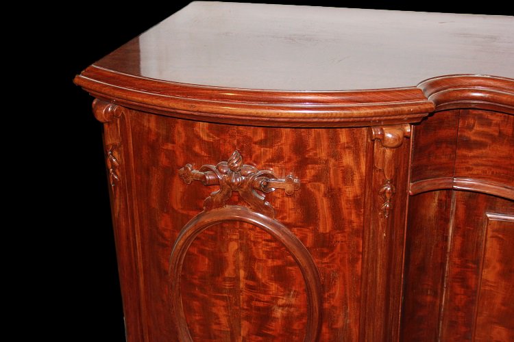 Large English Victorian-style Sideboard Credenza From The Second Half Of The 19th Century, Made-photo-2