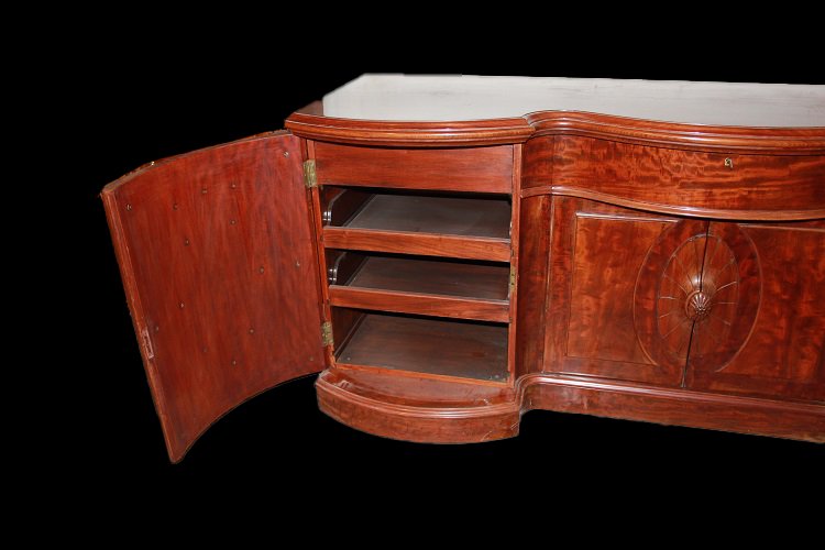 Large English Victorian-style Sideboard Credenza From The Second Half Of The 19th Century, Made-photo-3