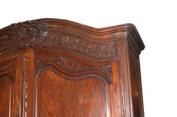 Grande Armoire Française Sculptée De La Fin Du XVIIIe Siècle-photo-2