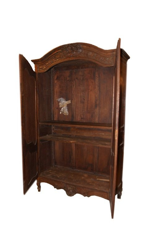 Grande Armoire Française Sculptée De La Fin Du XVIIIe Siècle-photo-1