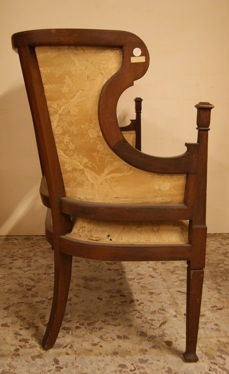 English Loveseat From The Second Half Of The 19th Century, Victorian Style, Made Of Mahogany Wo-photo-4