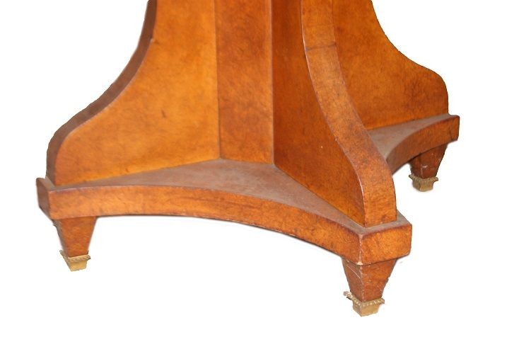 Table De Style Empire Autrichien Du XIXe Siècle En Bruyère d'érables 1800-photo-1
