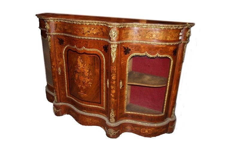 Enfilade Hollandaise De Style Louis XV En Noyer Et En Racine d'Arbre Du Début Des Années 1800 -photo-3
