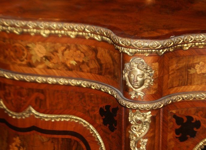 Enfilade Hollandaise De Style Louis XV En Noyer Et En Racine d'Arbre Du Début Des Années 1800 -photo-1