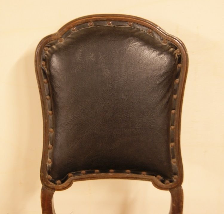 Groupe De 4 Chaises à Bobines Rustiques Italiennes Des Années 1700 En Bois De Noyer  Auberge-photo-1