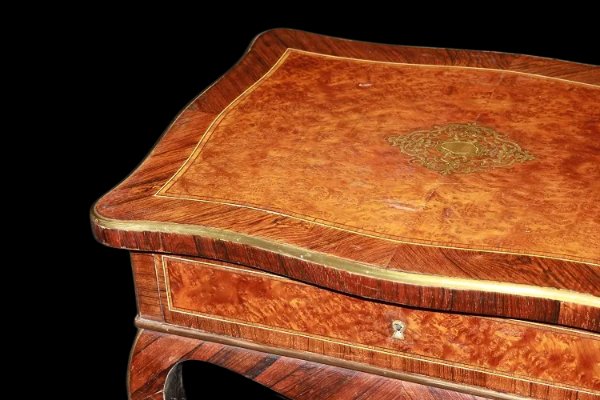 French Dressing Table From The First Half Of The 19th Century, Louis XV Style, In Bois De Viole-photo-2