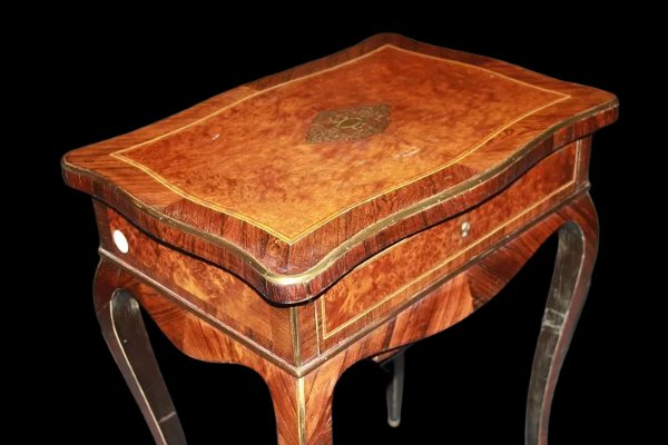 French Dressing Table From The First Half Of The 19th Century, Louis XV Style, In Bois De Viole-photo-1