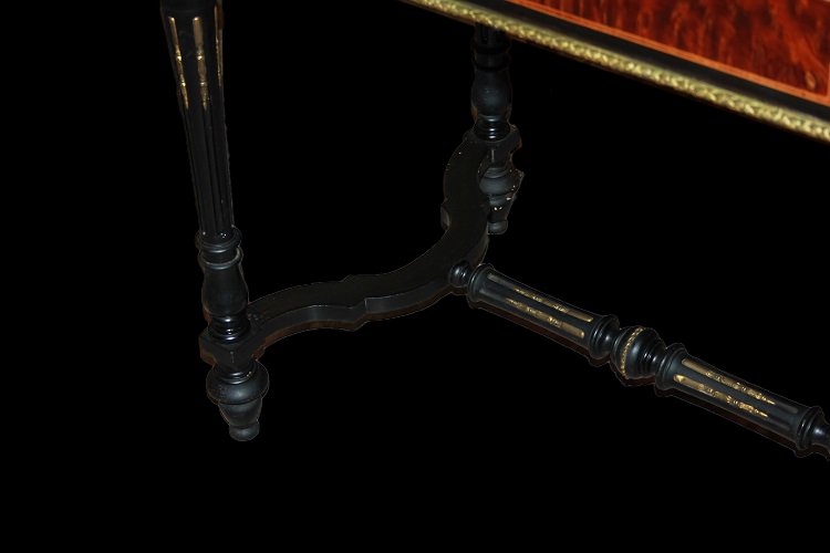 Cabinet De Style Louis XVI De 1800 En Ronce Et ébène-photo-6