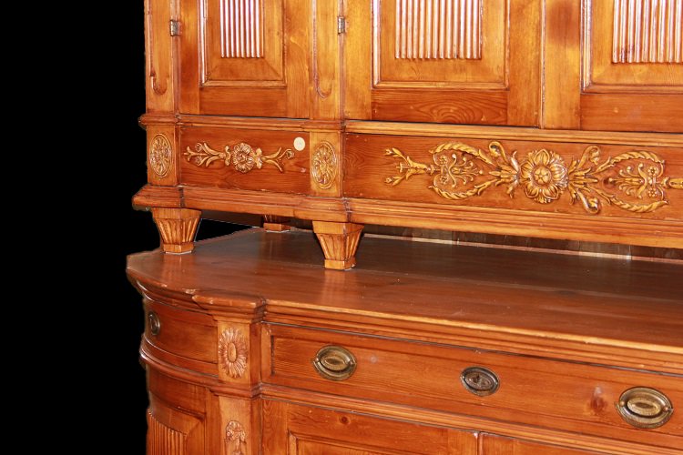 Large Austrian Sideboard From The Late 1700s, In The Louis XVI Style, Made Of Larch Wood-photo-3