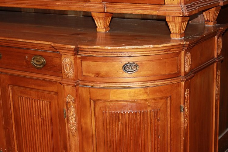 Large Austrian Sideboard From The Late 1700s, In The Louis XVI Style, Made Of Larch Wood-photo-4