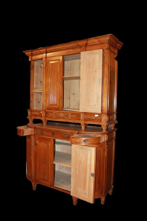 Large Austrian Sideboard From The Late 1700s, In The Louis XVI Style, Made Of Larch Wood-photo-2