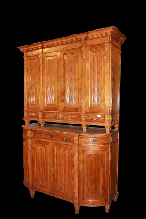 Large Austrian Sideboard From The Late 1700s, In The Louis XVI Style, Made Of Larch Wood-photo-5