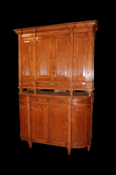 Large Austrian Sideboard From The Late 1700s, In The Louis XVI Style, Made Of Larch Wood
