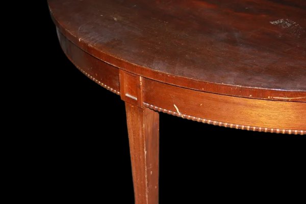 Extendable Oval English Table From The Second Half Of The 1800s, Victorian Style, In Mahogany -photo-3